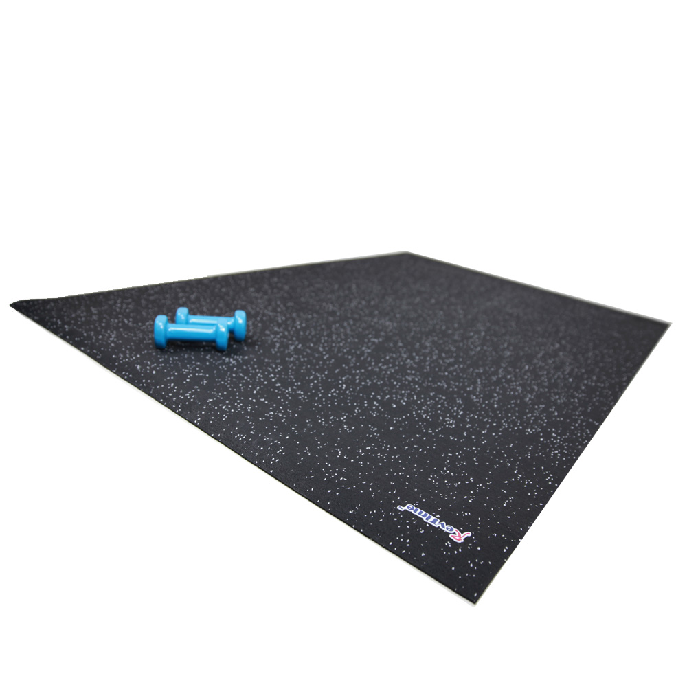 Large Exercise Rubber Mat & Equipment Mat 6’X4’Black RevTime