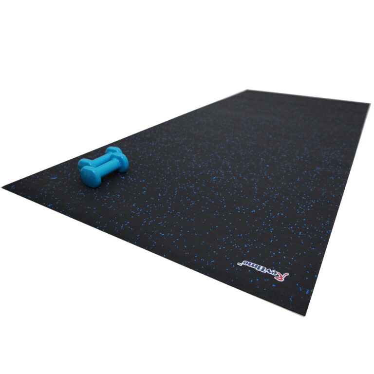 Large Rubber Equipment Mat for GYM 6’X4′, 1/4″ thick, Black RevTime