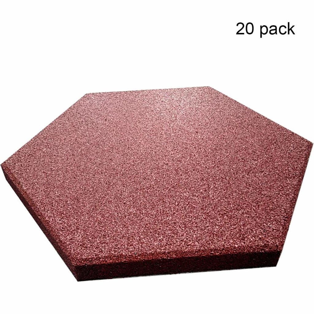RevTime EasyDIY Ultra Thick Interlocking Outdoor Rubber Tiles 20″ x 20